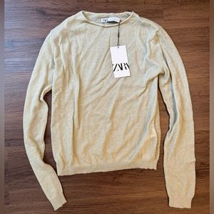 NWT ZARA Mock neck knit long sleeve sweater top